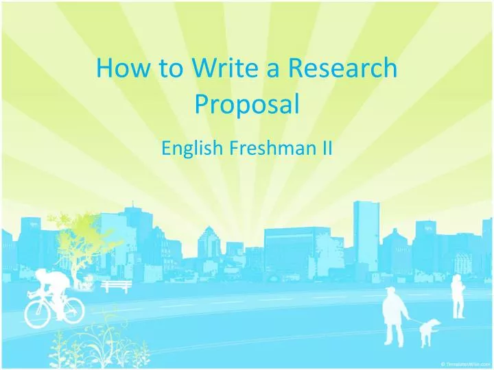 how to write a research proposal