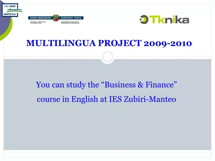 multilingua project 2009 2010