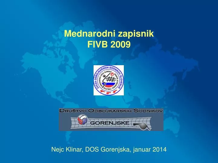 mednarodni zapisnik fivb 2009