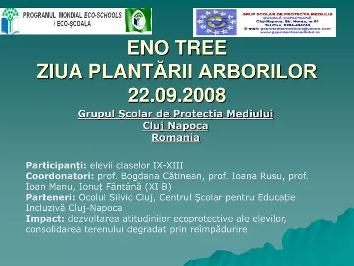 eno tree ziua plant rii arborilor 22 09 2008