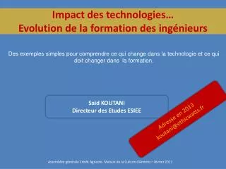 impact des technologies evolution de la formation des ing nieurs