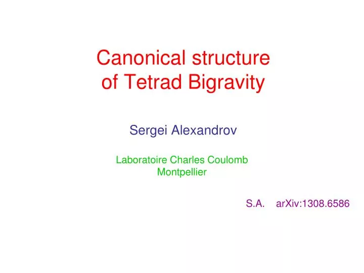canonical structure of tetrad bigravity