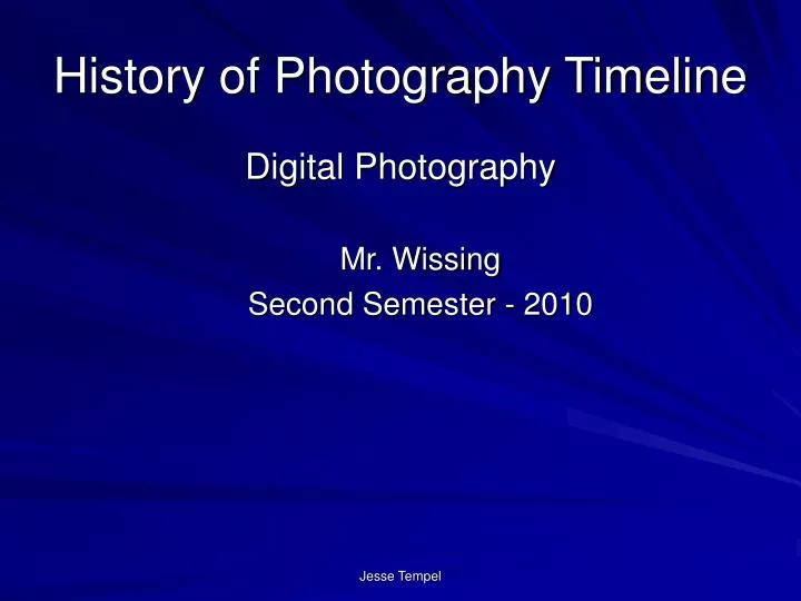 history of photography timeline