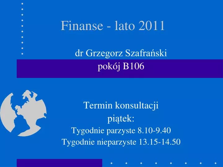 finanse lato 2011