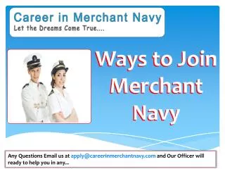 Ways to Join Merchant Navy