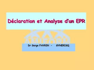 d claration et analyse d un epr