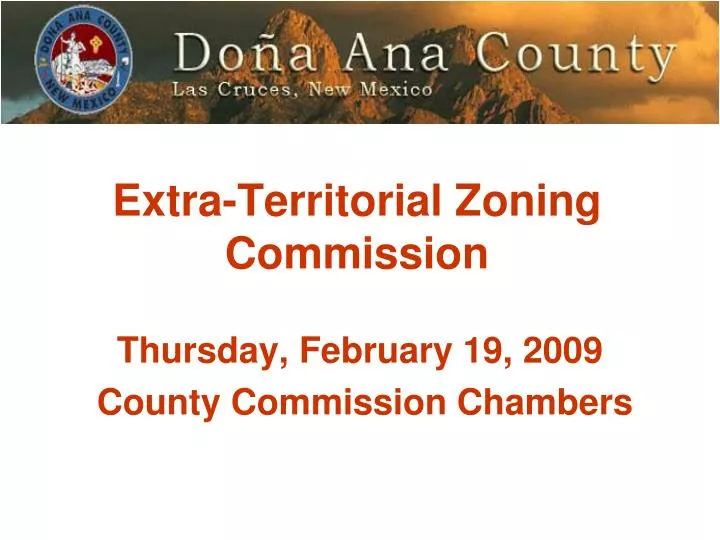 extra territorial zoning commission