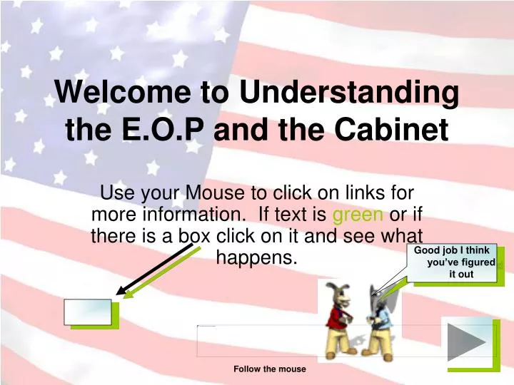 welcome to understanding the e o p and the cabinet