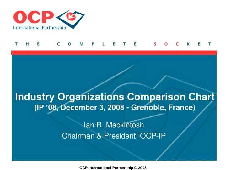 industry organizations comparison chart ip 08 december 3 2008 grenoble france