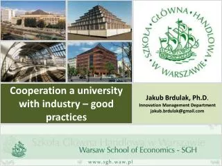Cooperation a university with industry – good practices
