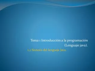 tema 1 introducci n a la programaci n lenguaje java 1 2 sintaxis del lenguaje java