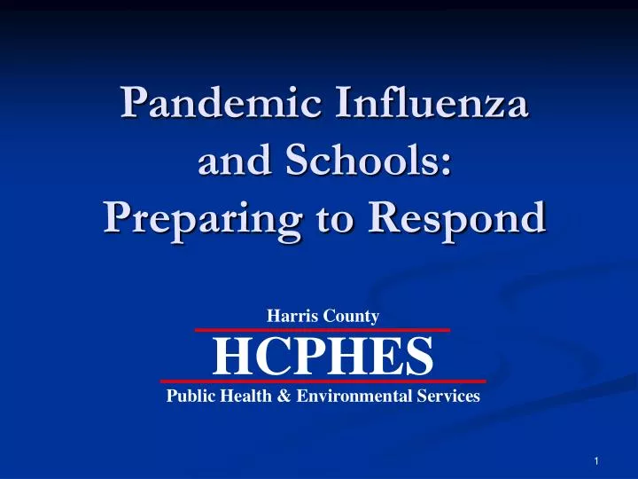 pandemic influenza and schools preparing to respond