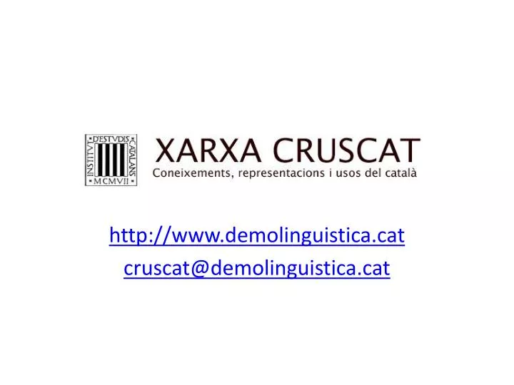 http www demolinguistica cat cruscat@demolinguistica cat