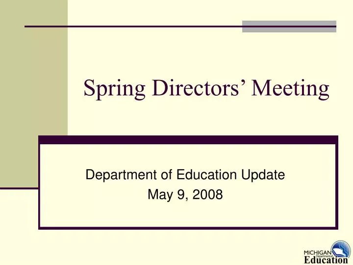spring directors meeting