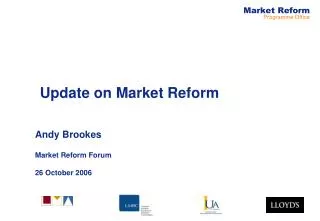 Update on Market Reform