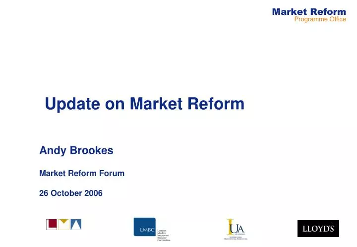 update on market reform