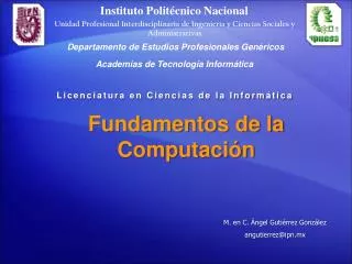 fundamentos de la computaci n