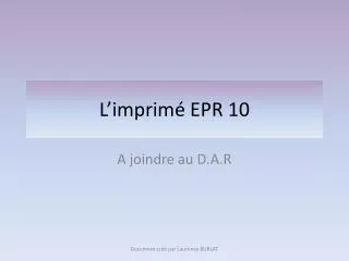 l imprim epr 10