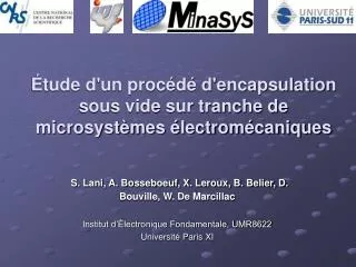 tude d un proc d d encapsulation sous vide sur tranche de microsyst mes lectrom caniques