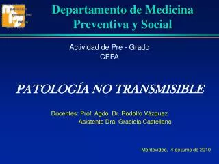 departamento de medicina preventiva y social