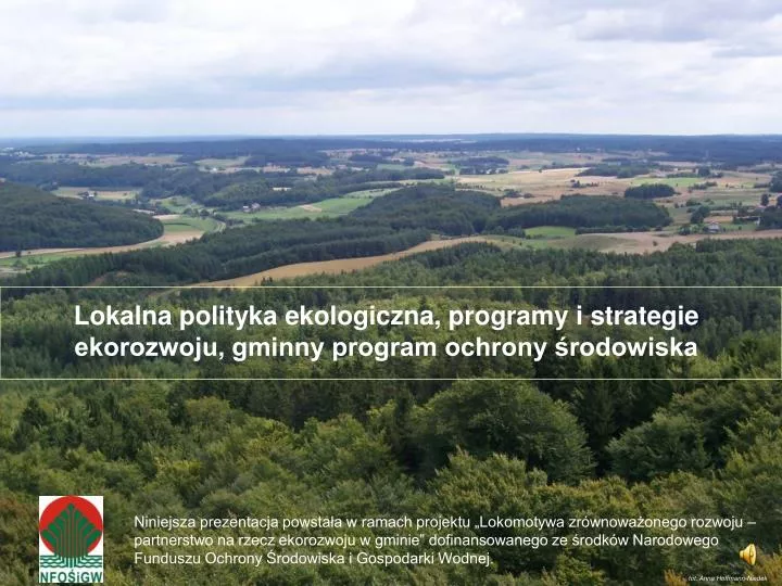 lokalna polityka ekologiczna programy i strategie ekorozwoju gminny program ochrony rodowiska