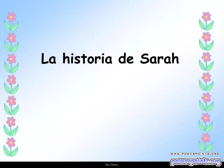 la historia de sarah
