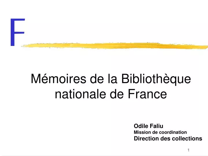 m moires de la biblioth que nationale de france