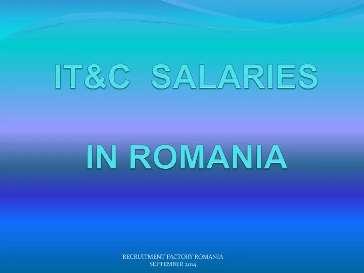 it c salaries in romania