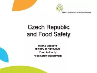 Czech Republic and Food Safety