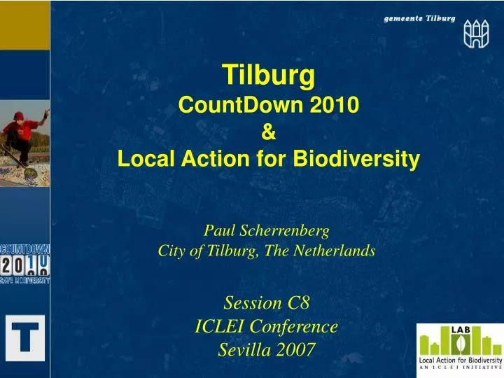 tilburg countdown 2010 local action for biodiversity