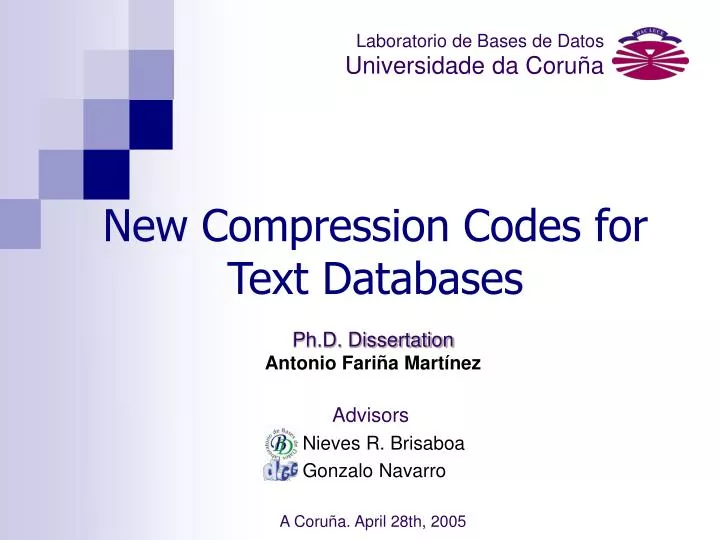 new compression codes for text databases