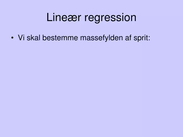 line r regression