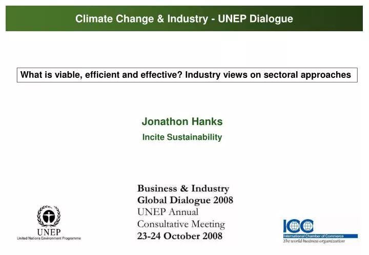 climate change industry unep dialogue