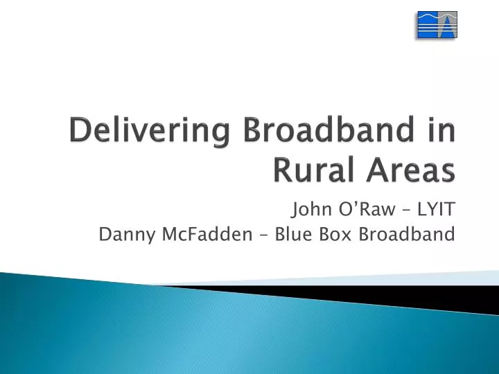 delivering broadband in rural areas