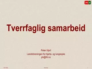 tverrfaglig samarbeid