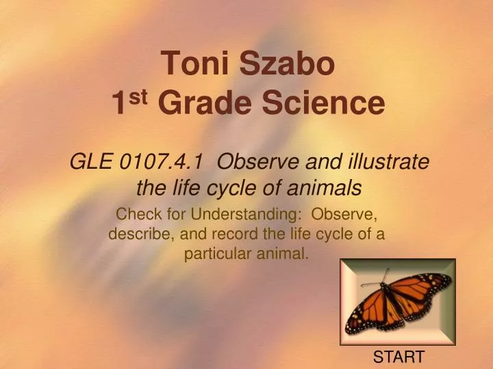 toni szabo 1 st grade science gle 0107 4 1 observe and illustrate the life cycle of animals