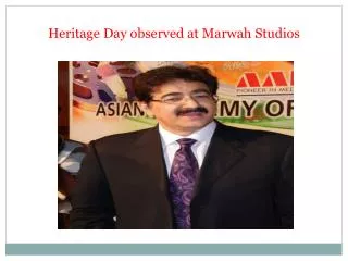 Heritage Day observed at Marwah Studios