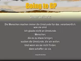 going to gp