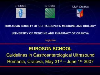 ROMANIAN SOCIETY OF ULTRASOUND IN MEDICINE AND BIOLOGY