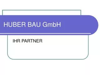 huber bau gmbh