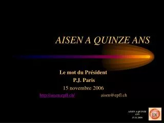 aisen a quinze ans