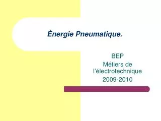 nergie pneumatique