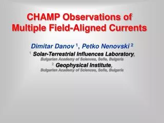 champ observations of multiple field aligned currents