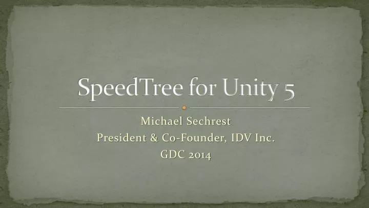 speedtree for unity 5
