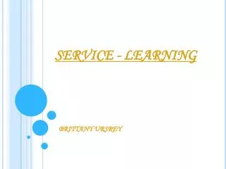 SERVICE - LEARNING