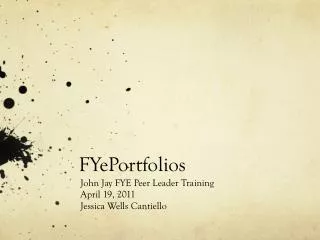 FYePortfolios