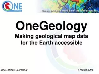 OneGeology Making geological map data for the Earth accessible