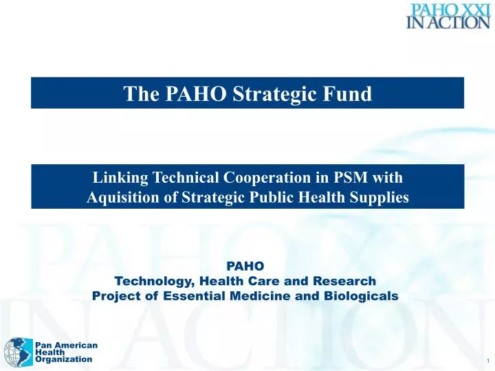 paho technology health care and research project of essential medicine and biologicals