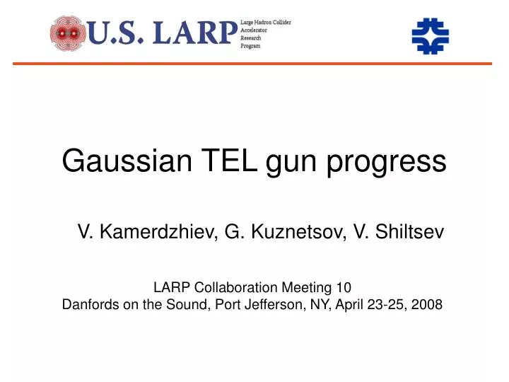 gaussian tel gun progress
