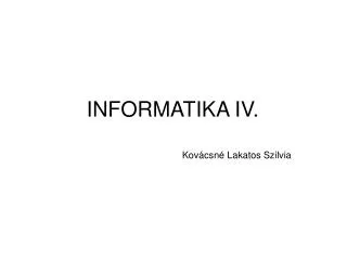 informatika iv